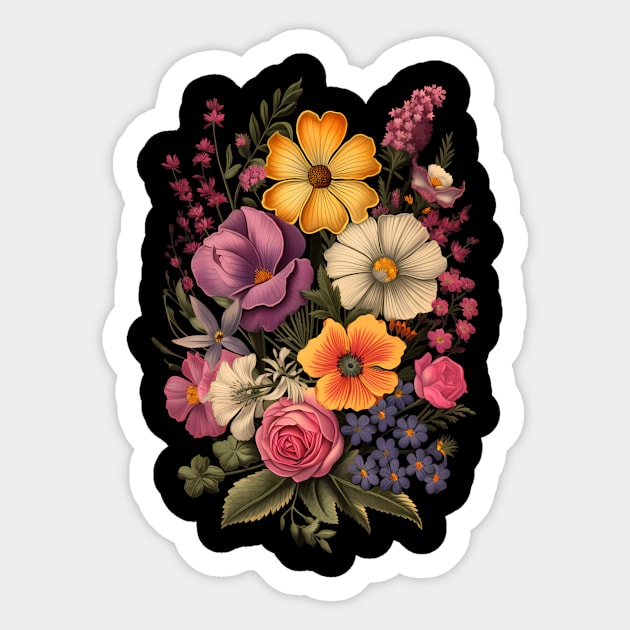 Vintage Flowers Sticker by letnothingstopyou